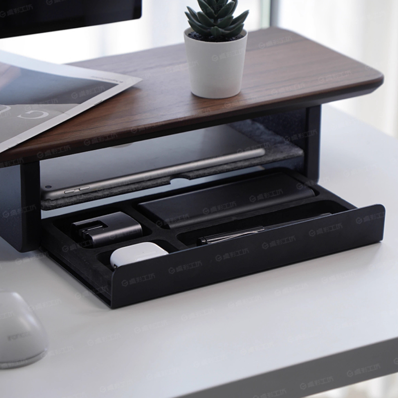 Setup Desk Monitor - Soporte para Monitor, cajones de almacenamiento