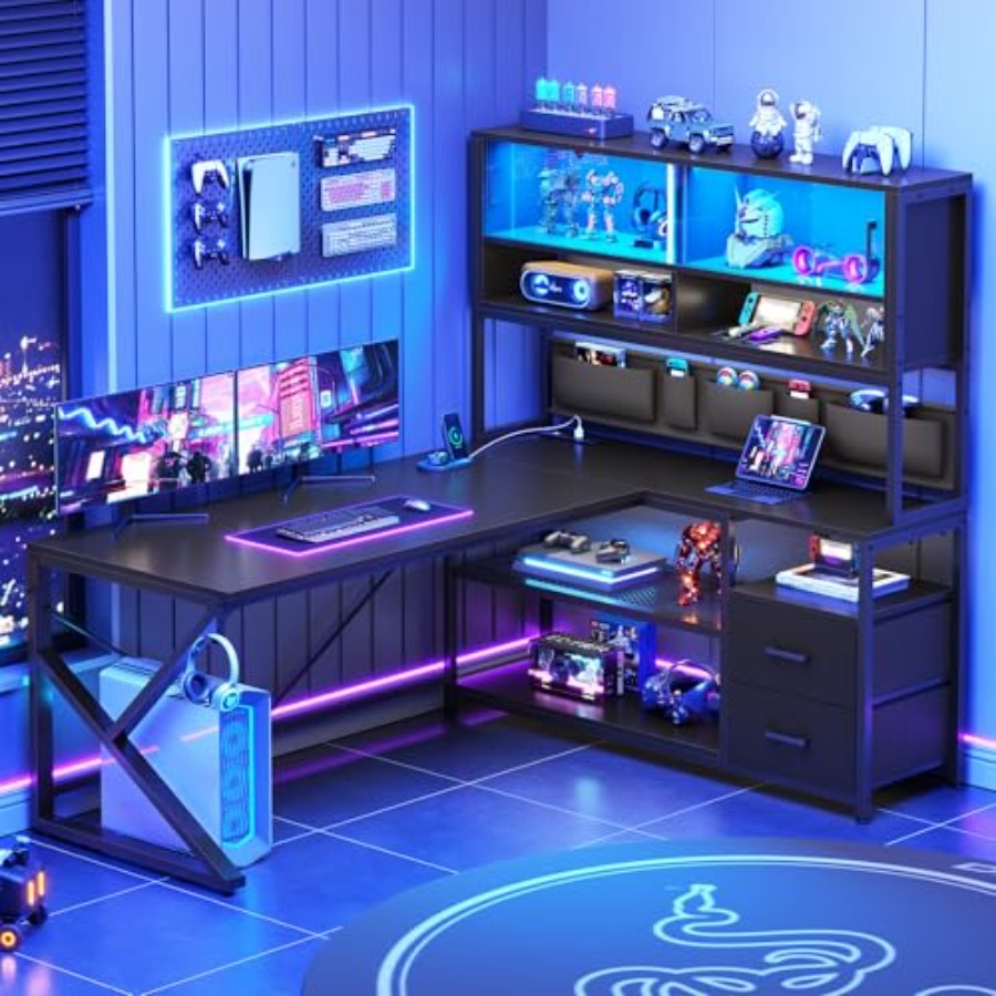 Desk Setup L Shaped - Escritorio para juegos con forma de