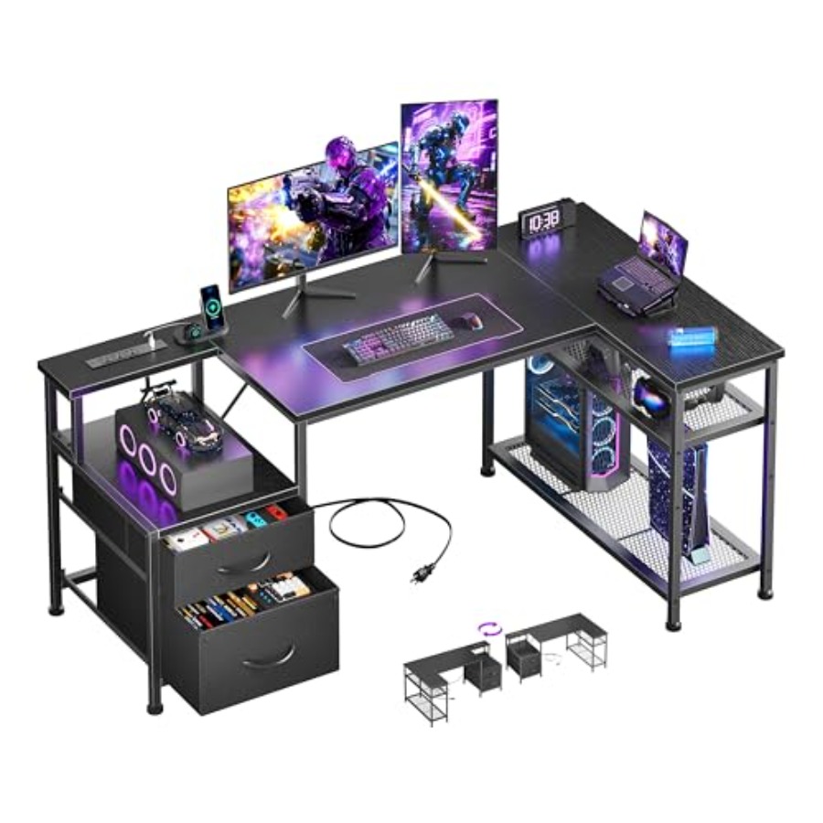Desk Setup L Shaped - Escritorio para juegos en forma de