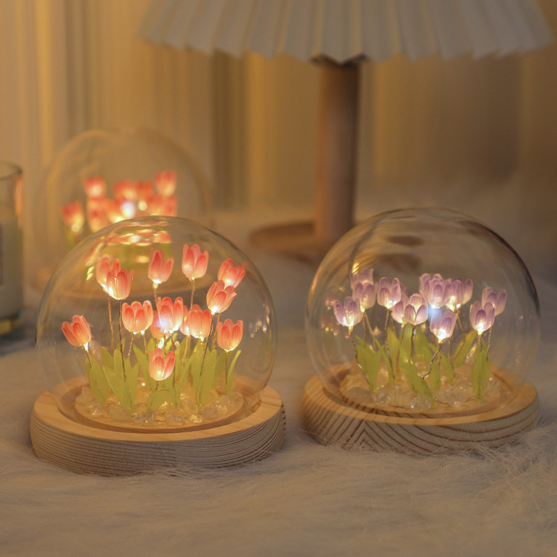 Desk Setup Lamp - Luz de noche de tulipán hecha