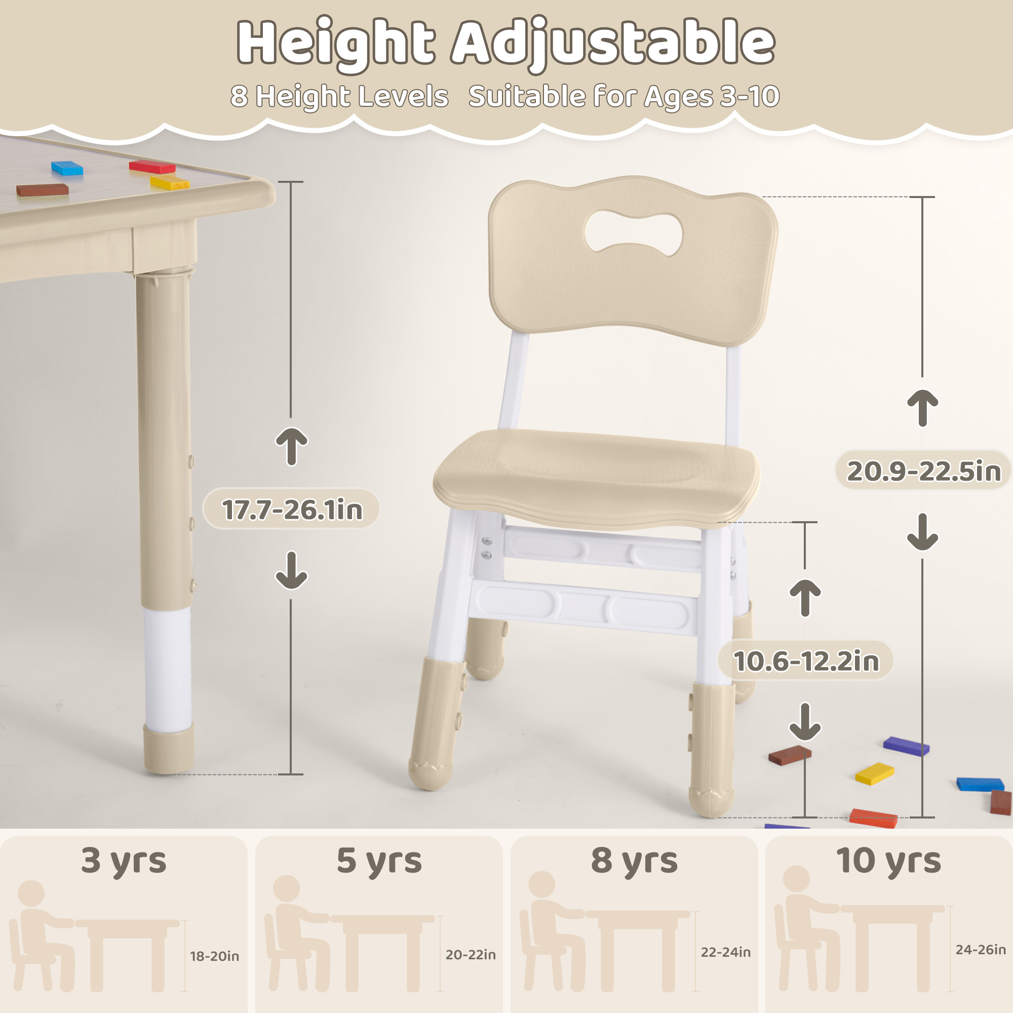 Mesa y 2 Sillas para Niños, Al - Desk Setup Minimalist reseña y precio