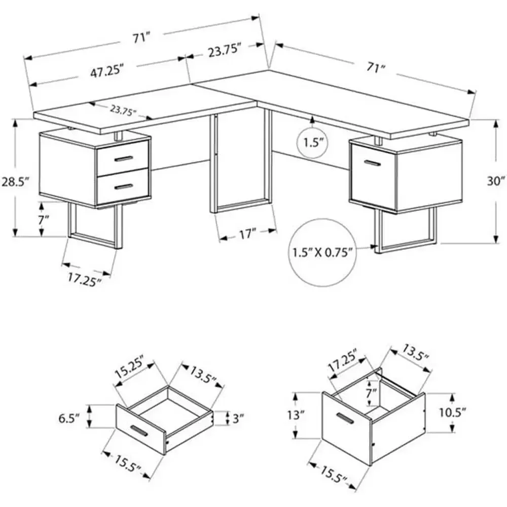 Escritorio de ordenador en for - Desk Setup L Shaped reseña y precio