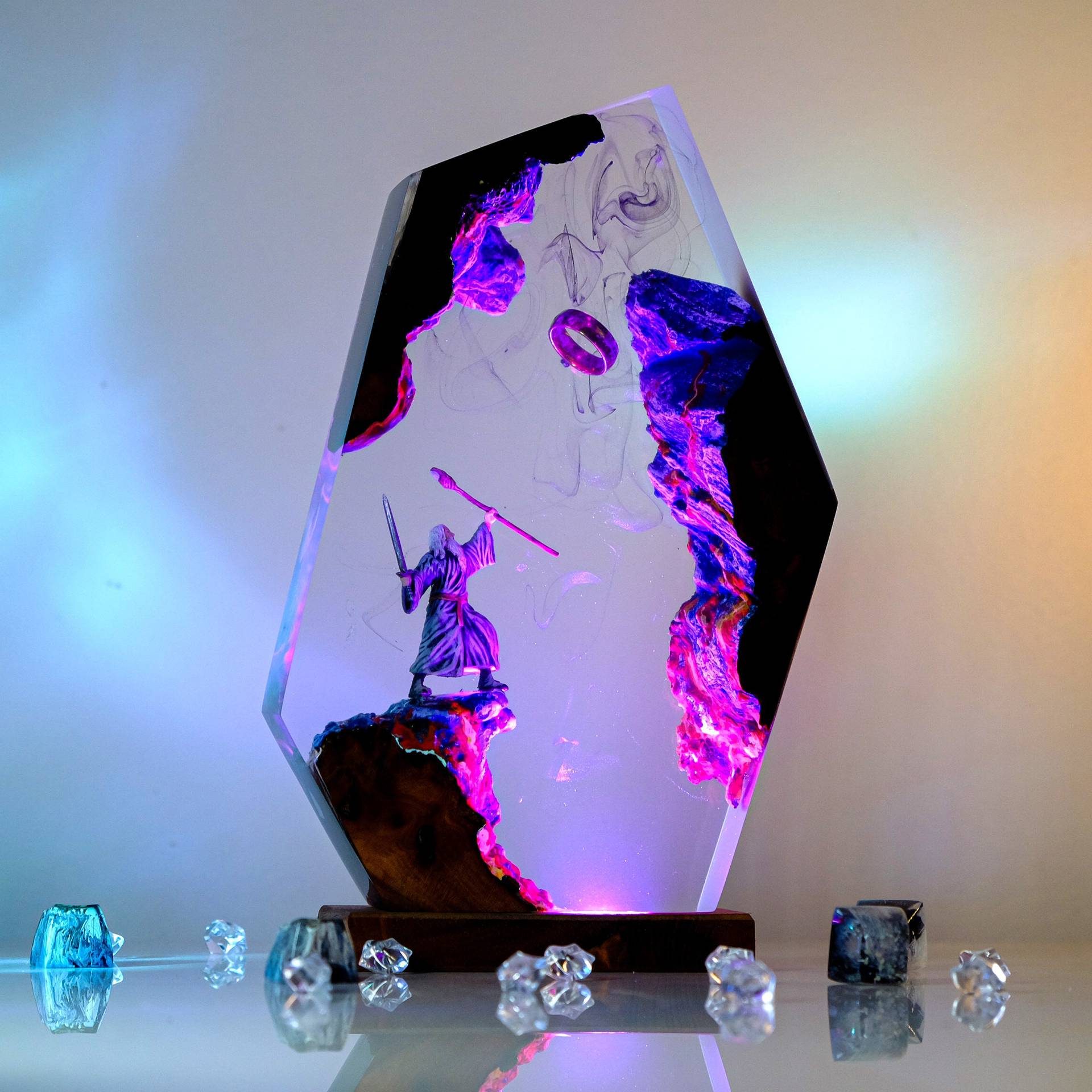 Lámpara de Resina con Figura d - Desk Setup Lamp reseña y precio