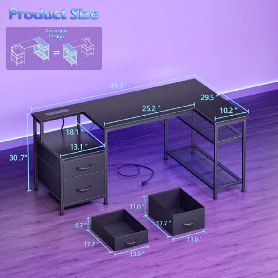 Escritorio para juegos en form - Desk Setup L Shaped reseña y precio