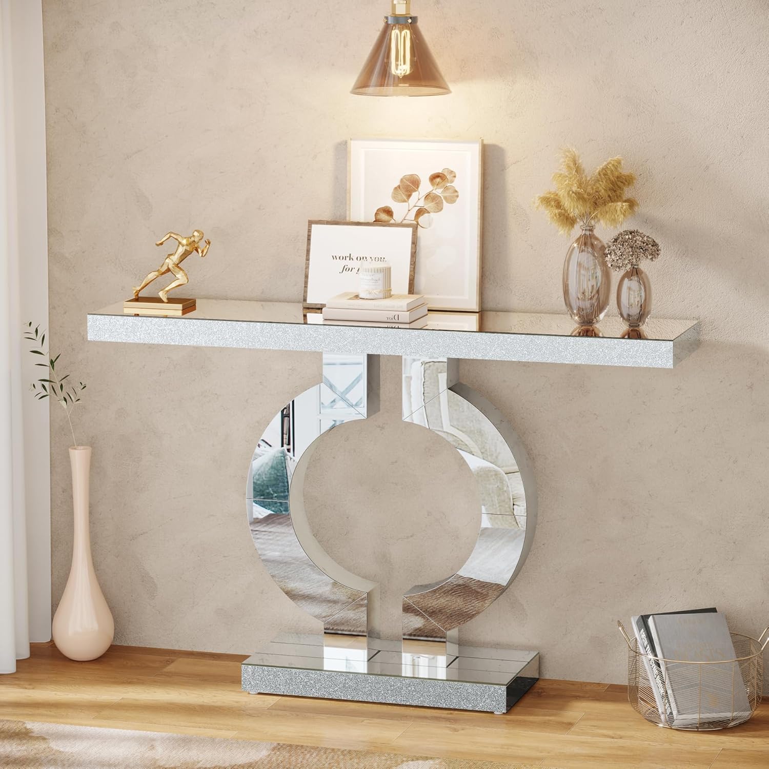 Tribesigns Mesa consola con es - Desk Setup Minimalist reseña y precio