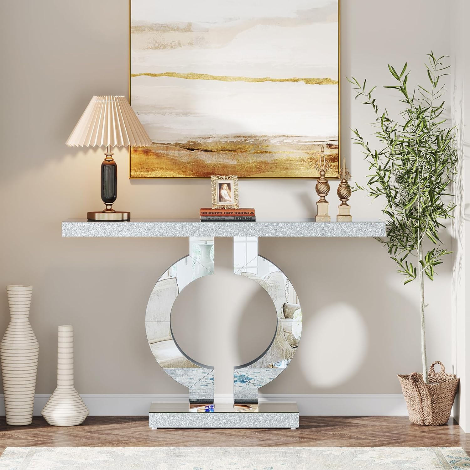 Tribesigns Mesa consola con es - Desk Setup Minimalist reseña y precio