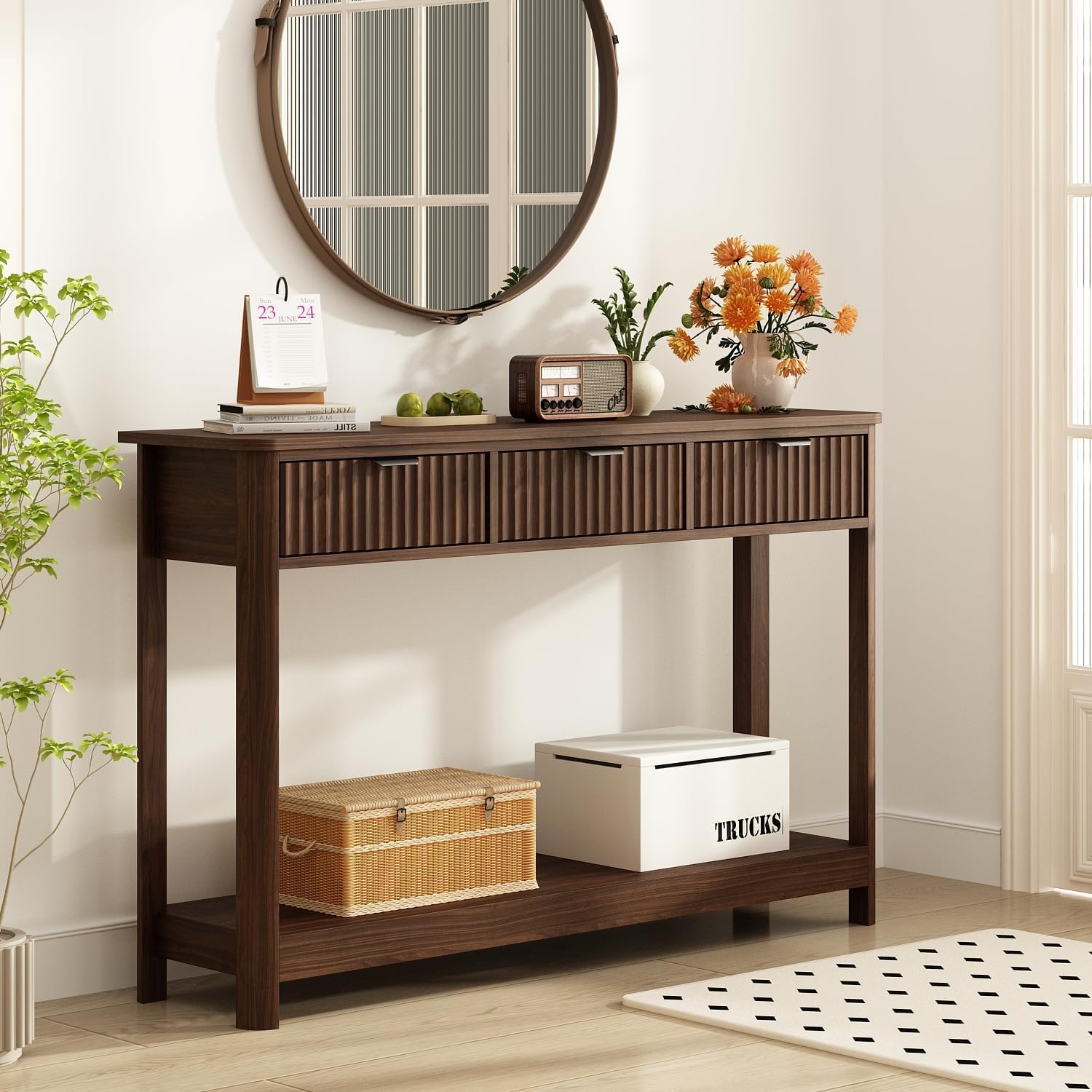 Mesa Consola de Madera Acanala - Desk Setup Minimalist reseña y precio